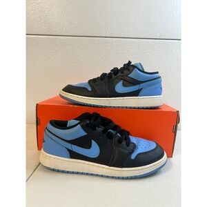 Nike Air Jordan 1 Low University Blue Black GS 7Y Sneakers #2391